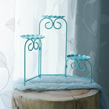 Maxbell Iron Cake Display Stand Cookies Plate Home 3 Tiers Foldable Rack Blue - Aladdin Shoppers
