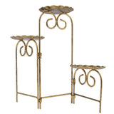 Maxbell Iron Cake Display Stand Cookies Plate Home 3 Tiers Foldable Rack Gold - Aladdin Shoppers