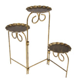 Maxbell Iron Cake Display Stand Cookies Plate Home 3 Tiers Foldable Rack Gold - Aladdin Shoppers