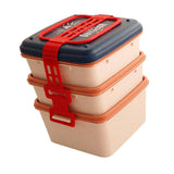 Maxbell Japanese 3 Layers Thermal Insulated Lunch Box Picnic Box Containers Blue - Aladdin Shoppers