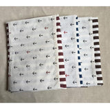 Maxbell Japanese Navy Style Cotton and Linen Stripe Apron Kitchen Bib Blue Anchor - Aladdin Shoppers