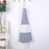 Maxbell Japanese Navy Style Cotton and Linen Stripe Apron Kitchen Bib Blue Anchor - Aladdin Shoppers