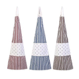 Maxbell Japanese Navy Style Cotton and Linen Stripe Apron Kitchen Bib Blue Anchor - Aladdin Shoppers