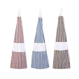Maxbell Japanese Navy Style Cotton and Linen Stripe Apron Kitchen Bib Blue Stripe - Aladdin Shoppers