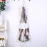 Maxbell Japanese Navy Style Cotton and Linen Stripe Apron Kitchen Bib Coffee Stripe - Aladdin Shoppers