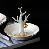 Maxbell Jewelry Display Organizer Desktop Ceramic Cosmetics Plate Office Catchall - Aladdin Shoppers