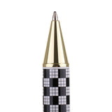 Maxbell Jinhao 500 Checkerboard Business Office Black Ink Medium Ballpoint Pen Metal Golden Trim - Aladdin Shoppers