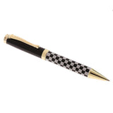 Maxbell Jinhao 500 Checkerboard Business Office Black Ink Medium Ballpoint Pen Metal Golden Trim - Aladdin Shoppers