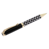 Maxbell Jinhao 500 Checkerboard Business Office Black Ink Medium Ballpoint Pen Metal Golden Trim - Aladdin Shoppers