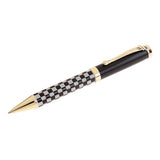 Maxbell Jinhao 500 Checkerboard Business Office Black Ink Medium Ballpoint Pen Metal Golden Trim - Aladdin Shoppers