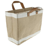 Maxbell Jute Fabric Shopping Bag Waterproof Tote Bag Handbag L: 45x35x20cm - Aladdin Shoppers