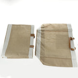 Maxbell Jute Fabric Shopping Bag Waterproof Tote Bag Handbag L: 45x35x20cm - Aladdin Shoppers