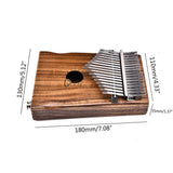 Maxbell Kalimba Beginner Thumb Piano African Musical Instrument 17 Key Dark Brown - Aladdin Shoppers