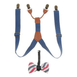 Maxbell Kid Boy Girl Necktie Adjustable Y-back Suspender Set Clip-on Strap Blue - Aladdin Shoppers
