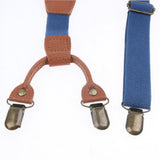 Maxbell Kid Boy Girl Necktie Adjustable Y-back Suspender Set Clip-on Strap Blue - Aladdin Shoppers
