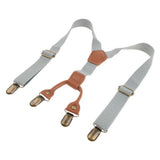 Maxbell Kid Boy Girl Necktie Adjustable Y-back Suspender Set Clip-on Strap Gray - Aladdin Shoppers