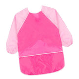 Maxbell Kids Apron Long Sleeve Painting Drawing Waterproof Smock Pink Sleeve L - Aladdin Shoppers