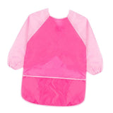 Maxbell Kids Apron Long Sleeve Painting Drawing Waterproof Smock Pink Sleeve M - Aladdin Shoppers