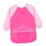 Maxbell Kids Apron Long Sleeve Painting Drawing Waterproof Smock Pink Sleeve M - Aladdin Shoppers