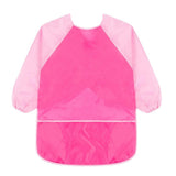 Maxbell Kids Apron Long Sleeve Painting Drawing Waterproof Smock Pink Sleeve M - Aladdin Shoppers
