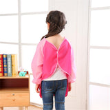 Maxbell Kids Apron Long Sleeve Painting Drawing Waterproof Smock Pink Sleeve M - Aladdin Shoppers