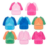 Maxbell Kids Apron Long Sleeve Painting Drawing Waterproof Smock Rose Sleeve M - Aladdin Shoppers