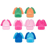 Maxbell Kids Apron Long Sleeve Painting Drawing Waterproof Smock Rose Sleeve M - Aladdin Shoppers