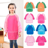 Maxbell Kids Apron Long Sleeve Painting Drawing Waterproof Smock Rose Sleeve M - Aladdin Shoppers
