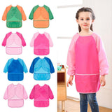 Maxbell Kids Apron Long Sleeve Painting Drawing Waterproof Smock Rose Sleeve M - Aladdin Shoppers
