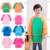 Maxbell Kids Apron Long Sleeve Painting Drawing Waterproof Smock Rose Sleeve M - Aladdin Shoppers