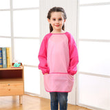 Maxbell Kids Apron Long Sleeve Painting Drawing Waterproof Smock Rose Sleeve M - Aladdin Shoppers