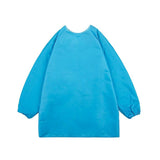 Maxbell Kids Apron Long Sleeve Waterproof Smock for Painting Drawing S/M/L Blue L - Aladdin Shoppers