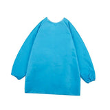 Maxbell Kids Apron Long Sleeve Waterproof Smock for Painting Drawing S/M/L Blue L - Aladdin Shoppers
