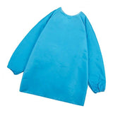 Maxbell Kids Apron Long Sleeve Waterproof Smock for Painting Drawing S/M/L Blue L - Aladdin Shoppers