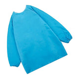 Maxbell Kids Apron Long Sleeve Waterproof Smock for Painting Drawing S/M/L Blue L - Aladdin Shoppers