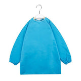 Maxbell Kids Apron Long Sleeve Waterproof Smock for Painting Drawing S/M/L Blue L - Aladdin Shoppers