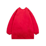 Maxbell Kids Apron Long Sleeve Waterproof Smock for Painting Drawing S/M/L Red M - Aladdin Shoppers