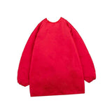 Maxbell Kids Apron Long Sleeve Waterproof Smock for Painting Drawing S/M/L Red M - Aladdin Shoppers