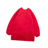 Maxbell Kids Apron Long Sleeve Waterproof Smock for Painting Drawing S/M/L Red M - Aladdin Shoppers