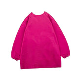 Maxbell Kids Apron Long Sleeve Waterproof Smock for Painting Drawing S/M/L Rose M - Aladdin Shoppers