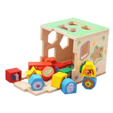 Maxbell Kids Cute Animal Shape Sorting Cube Wooden Educational Montessori Toys Gift - Aladdin Shoppers