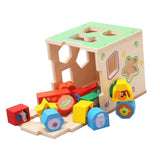 Maxbell Kids Cute Animal Shape Sorting Cube Wooden Educational Montessori Toys Gift - Aladdin Shoppers