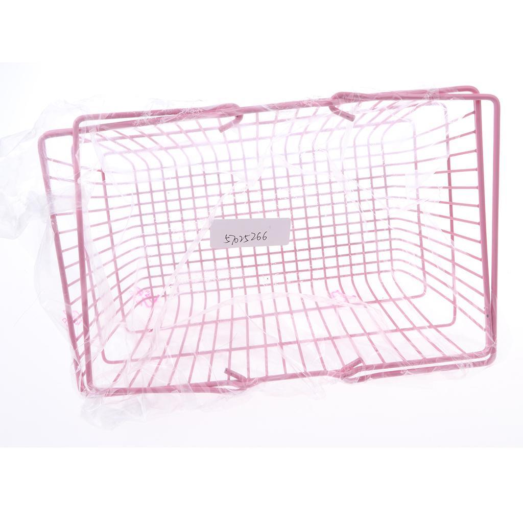 Maxbell Kids Mini Metal Supermarket Shopping Basket For Kitchen Fruit Vegetable Food Grocery Storage Pretend Play Tools Toy Gifts Pink L - Aladdin Shoppers