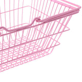 Maxbell Kids Mini Metal Supermarket Shopping Basket For Kitchen Fruit Vegetable Food Grocery Storage Pretend Play Tools Toy Gifts Pink L - Aladdin Shoppers