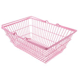 Maxbell Kids Mini Metal Supermarket Shopping Basket For Kitchen Fruit Vegetable Food Grocery Storage Pretend Play Tools Toy Gifts Pink L - Aladdin Shoppers