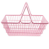 Maxbell Kids Mini Metal Supermarket Shopping Basket For Kitchen Fruit Vegetable Food Grocery Storage Pretend Play Tools Toy Gifts Pink L - Aladdin Shoppers