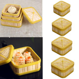 Maxbell Kitchen Bamboo Steamer Basket Asian Food Steamer for Dim Sum Dumpling 5 inch - Aladdin Shoppers