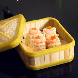 Maxbell Kitchen Bamboo Steamer Basket Asian Food Steamer for Dim Sum Dumpling 5 inch - Aladdin Shoppers