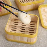 Maxbell Kitchen Bamboo Steamer Basket Asian Food Steamer for Dim Sum Dumpling 8 inch - Aladdin Shoppers