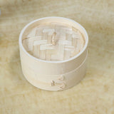 Maxbell Kitchen Bamboo Steamer Basket Asian Food Steamer for Dim Sum Dumplings 15cm - Aladdin Shoppers